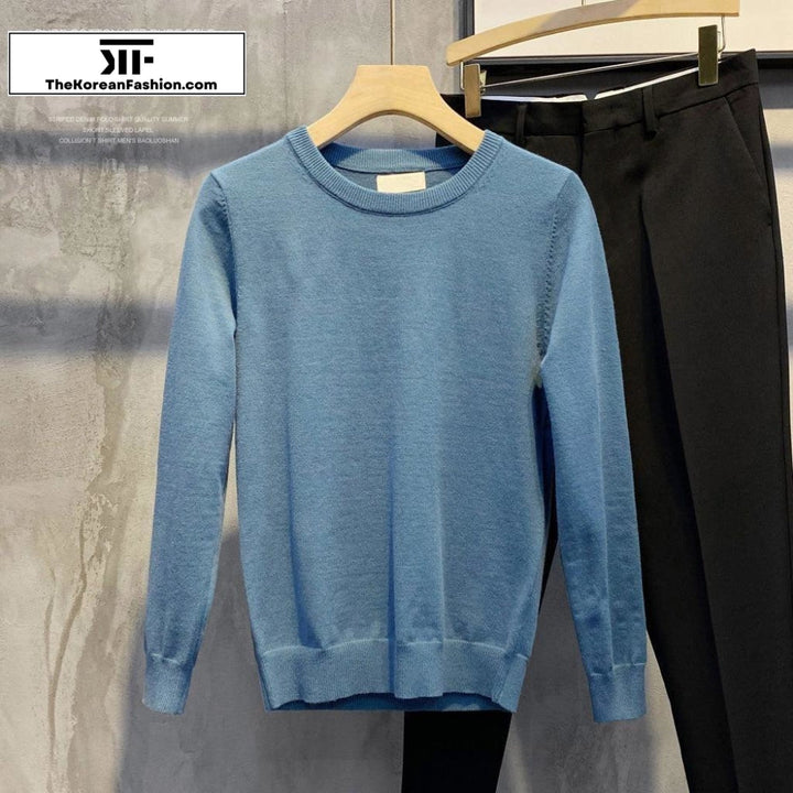 Basic Slim Crew Neck Sweater