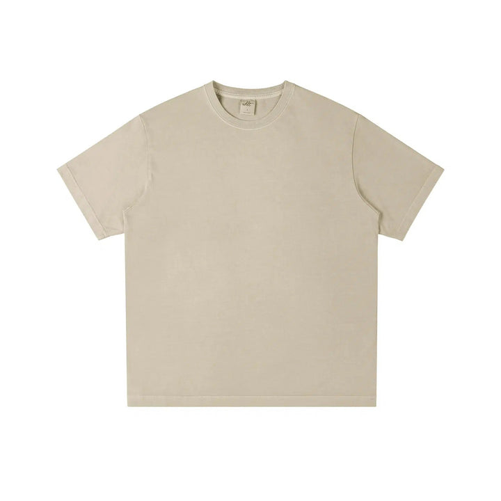 Basic Washed Cotton Drop Shoulder T-shirt