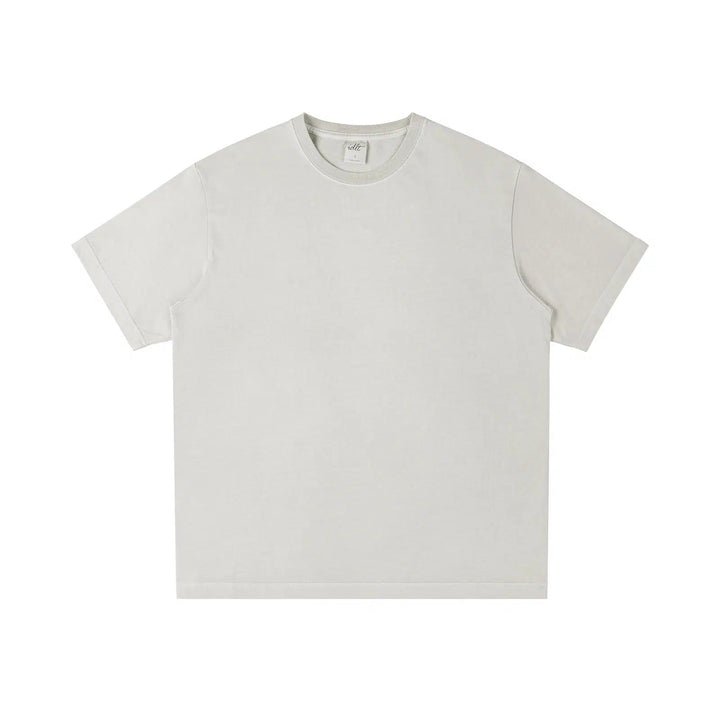 Basic Washed Cotton Drop Shoulder T-shirt