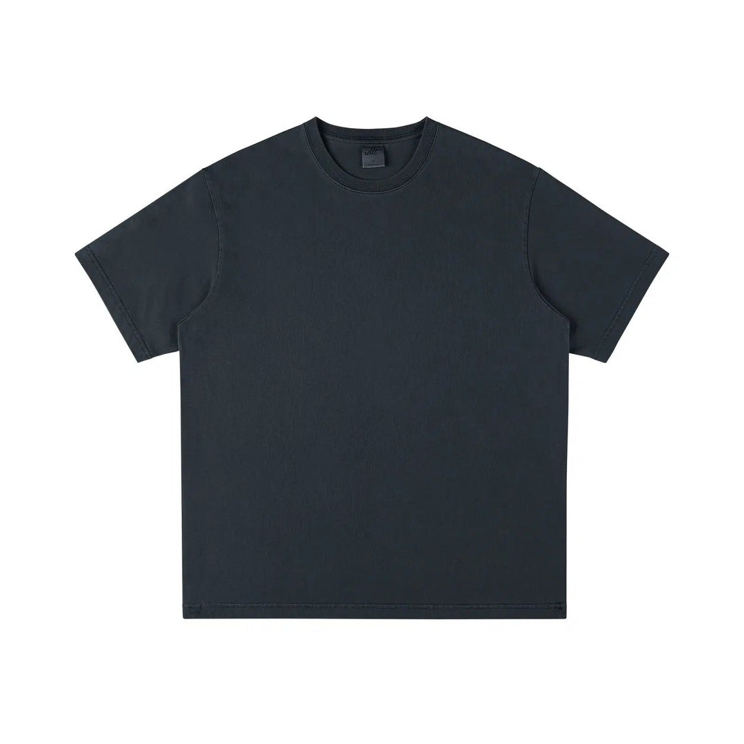 Basic Washed Cotton Drop Shoulder T-shirt