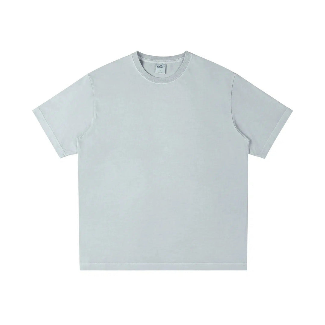 Basic Washed Cotton Drop Shoulder T-shirt