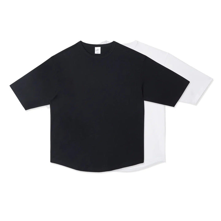 Basic Washed Curved Loose T-shirt