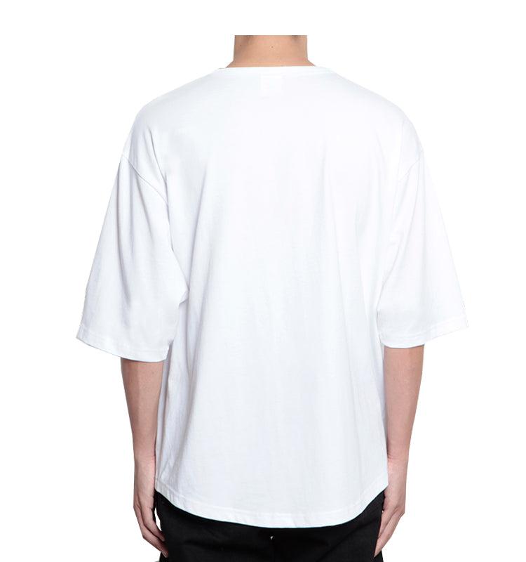 Basic Washed Curved Loose T-shirt