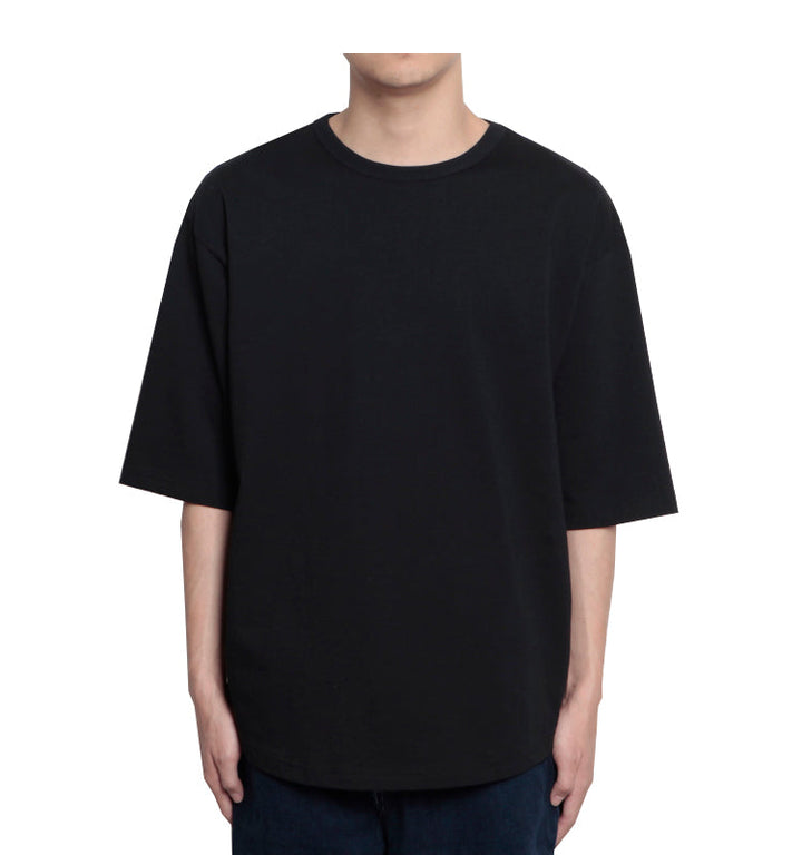 Basic Washed Curved Loose T-shirt