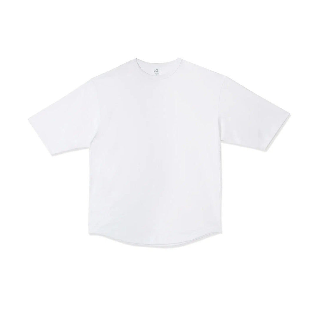 Basic Washed Curved Loose T-shirt