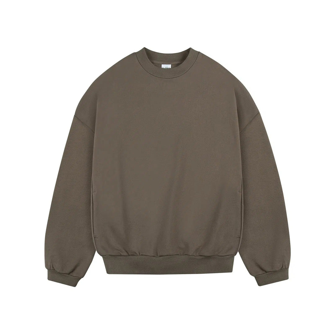 Basic Washed Drop Shoulder Sweatshirt