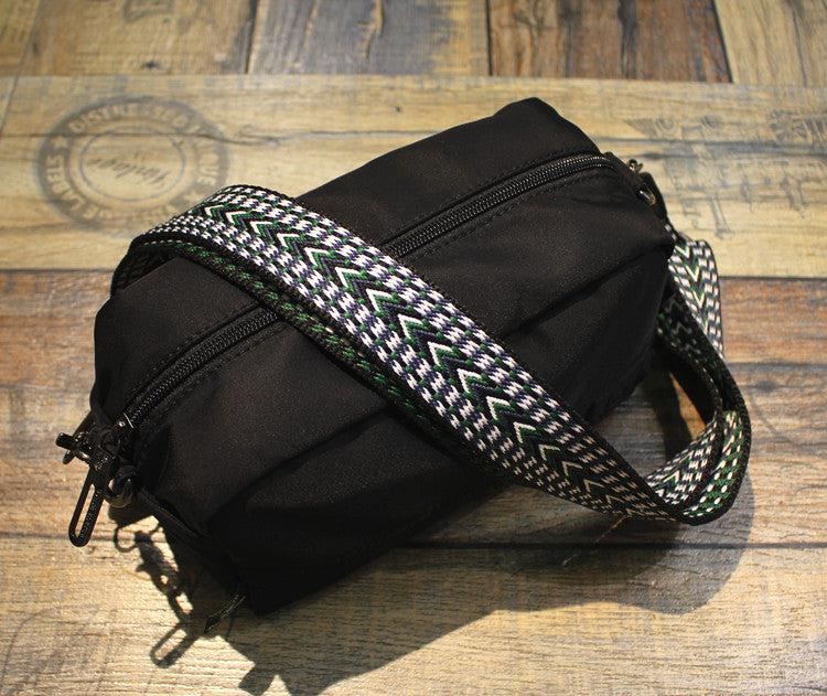 Black Canvas Crossbody Bag