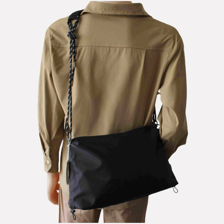 Black Canvas Shoulder Bag