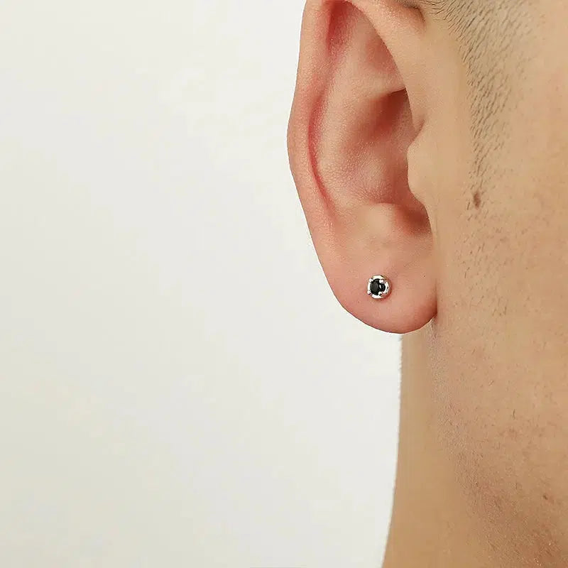 Black Crystal Stud Earrings