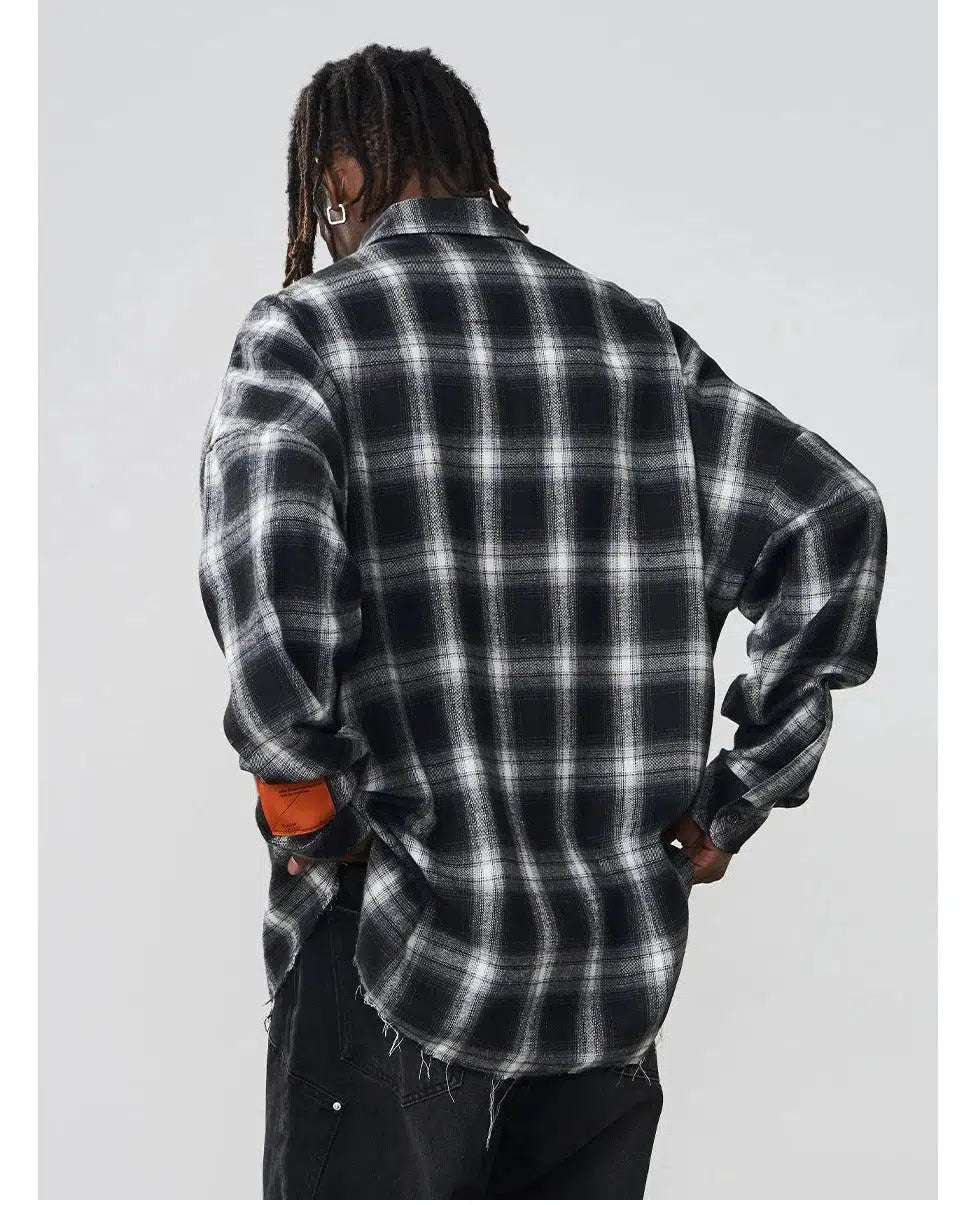 Black Flannel Plaid Shirt