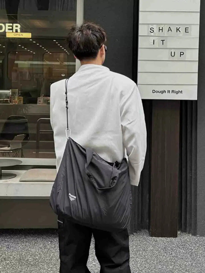 Black Large Capacity Shoulder Bag