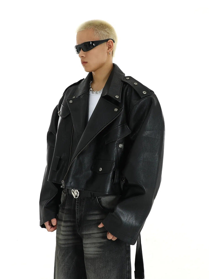 Black Leather Biker Jacket