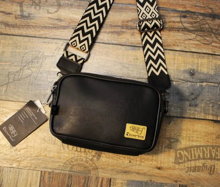 Black Leather Cross-body Bag