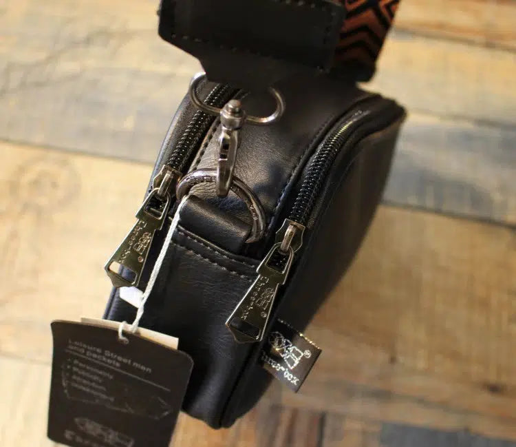 Black Leather Cross-body Bag