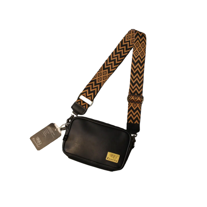 Black Leather Cross-body Bag