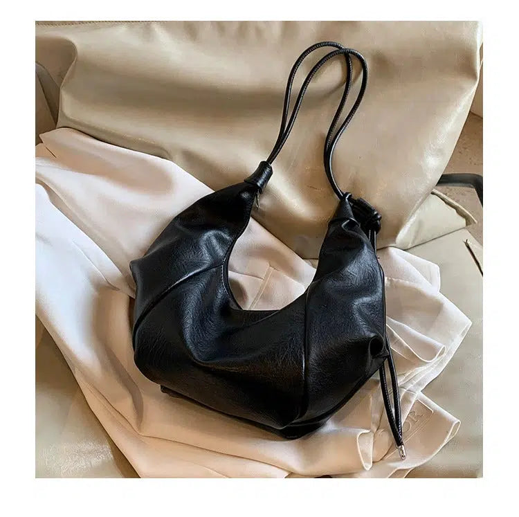 Black Leather Shoulder Bag