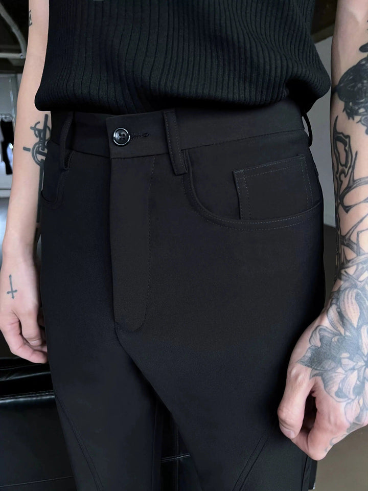 Black Slim Fit Dress Pants