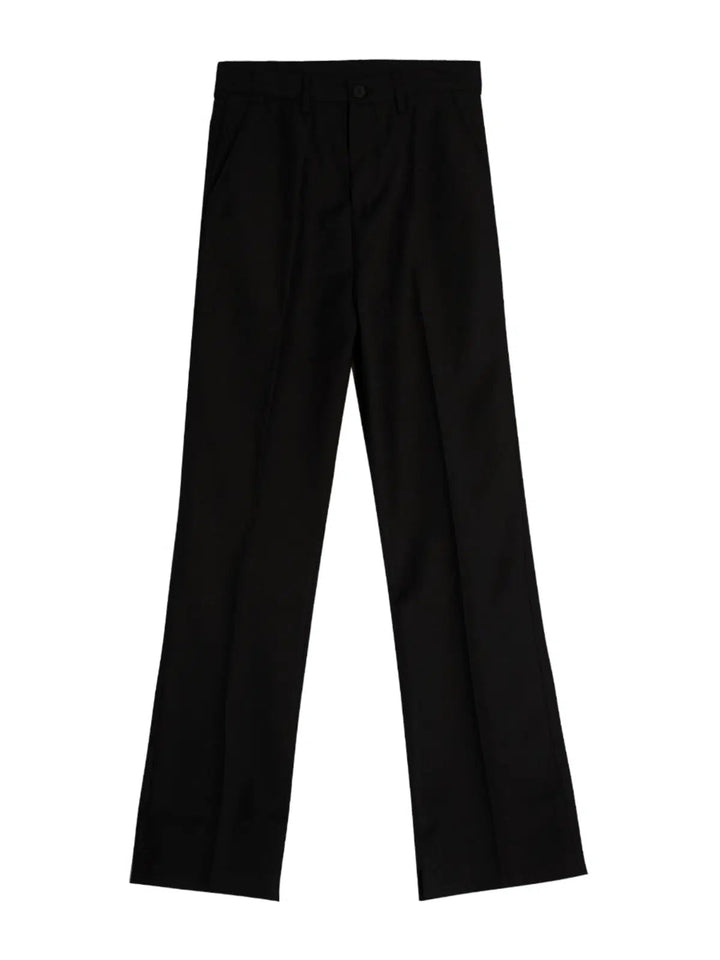 Black Slit Slim Suit Pants