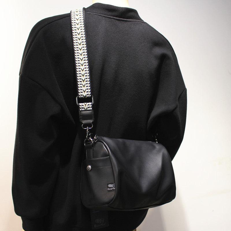 Black Soft Leather Crossbody Bag