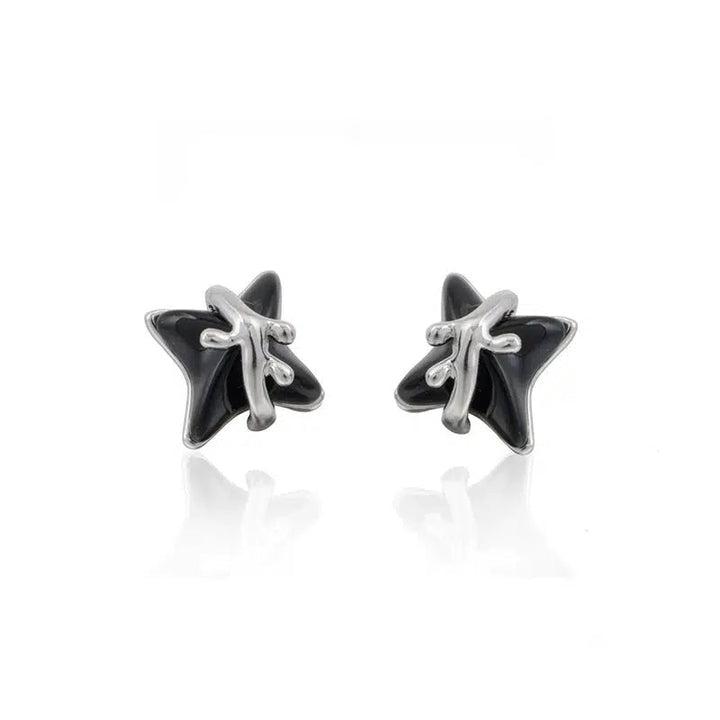 Black Star Earrings