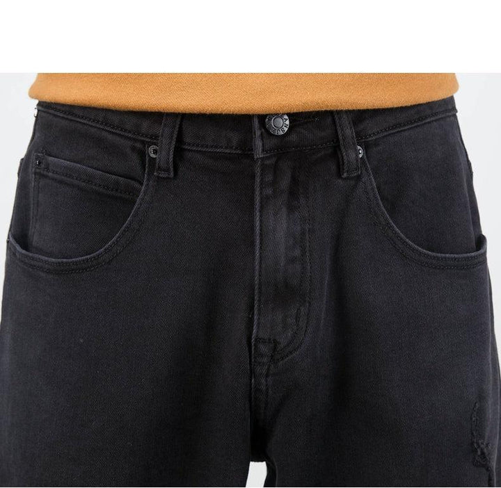 Black Straight Casual Jeans