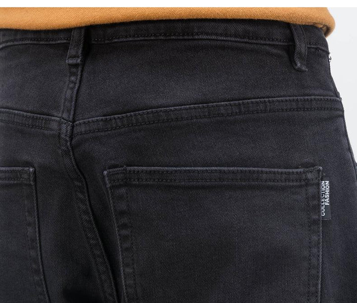 Black Straight Casual Jeans