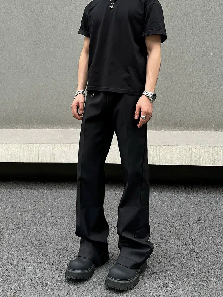 Black Straight-leg Pants