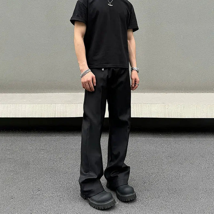 Black Straight-leg Pants