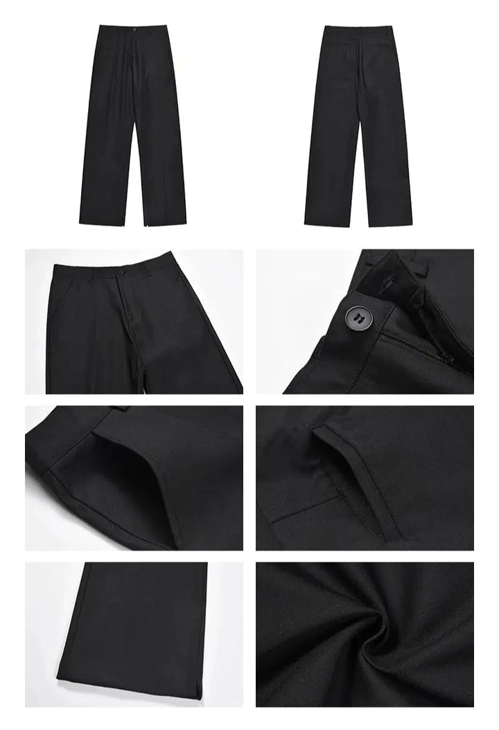 Black Straight-leg Pants