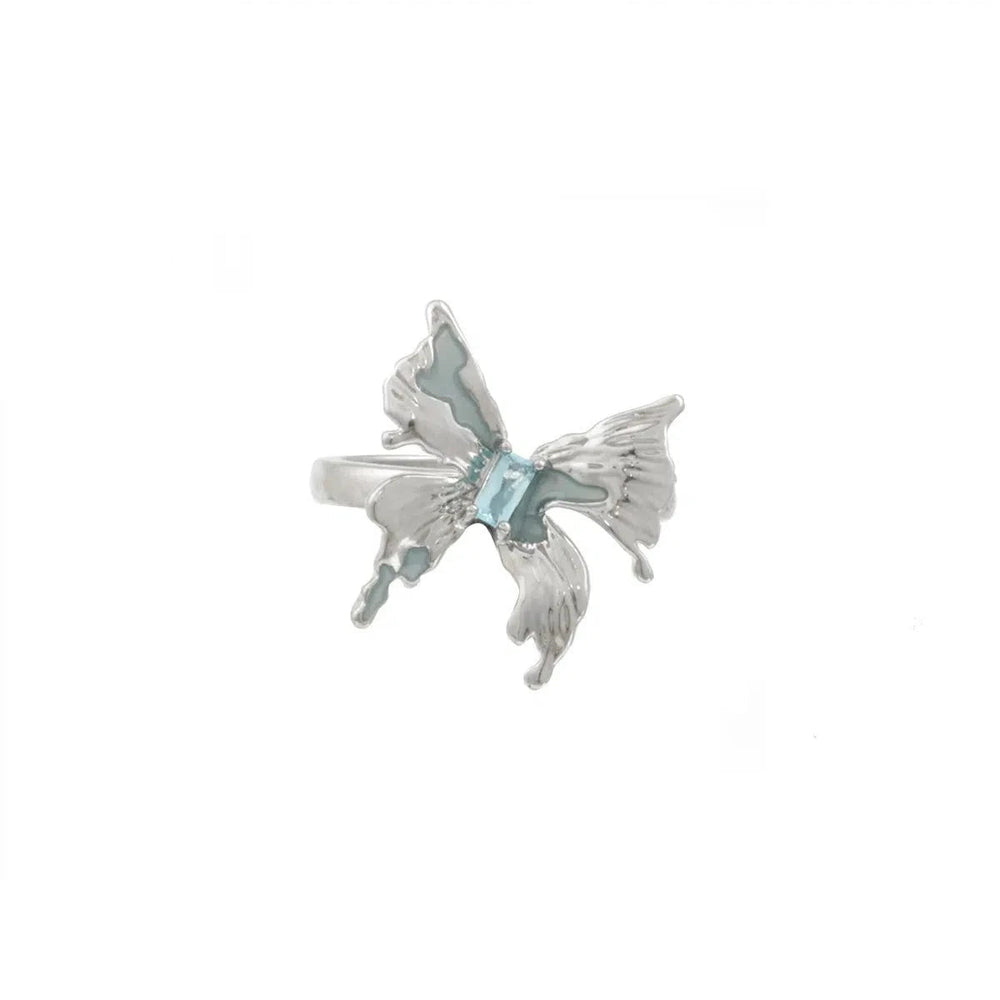 Blue Butterfly Ring