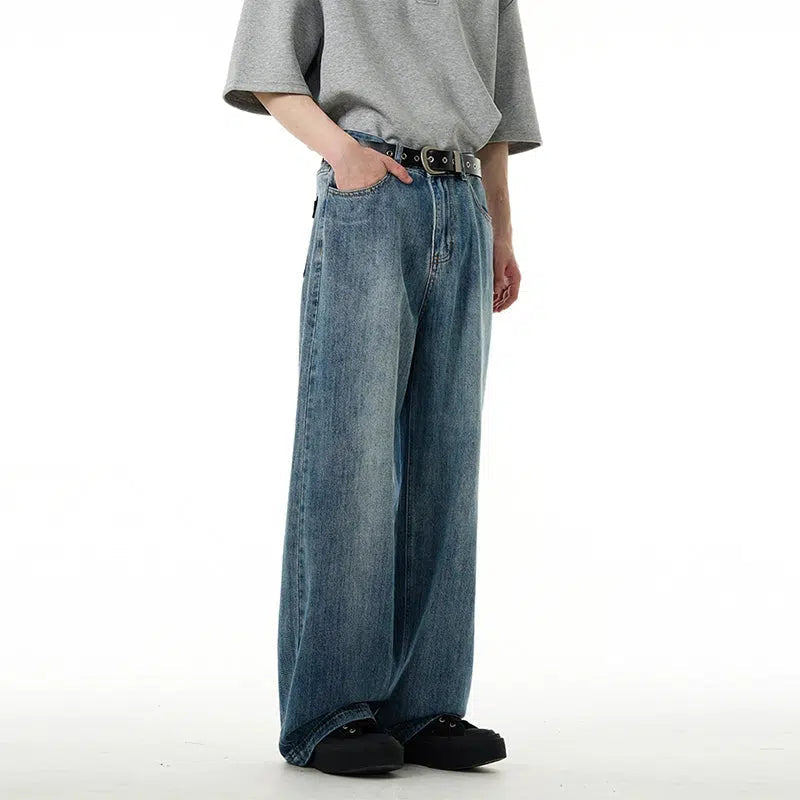 Blue Wide Leg Jeans