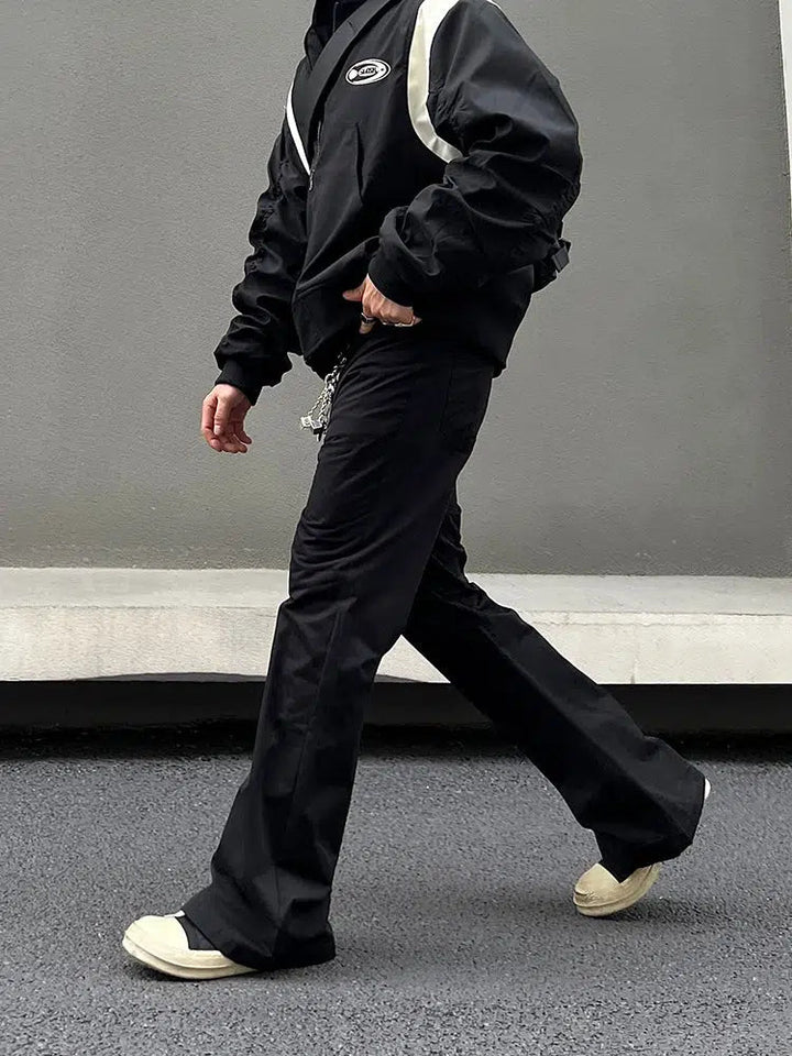 Boot-Cut Ceanfit Black Straight Pants