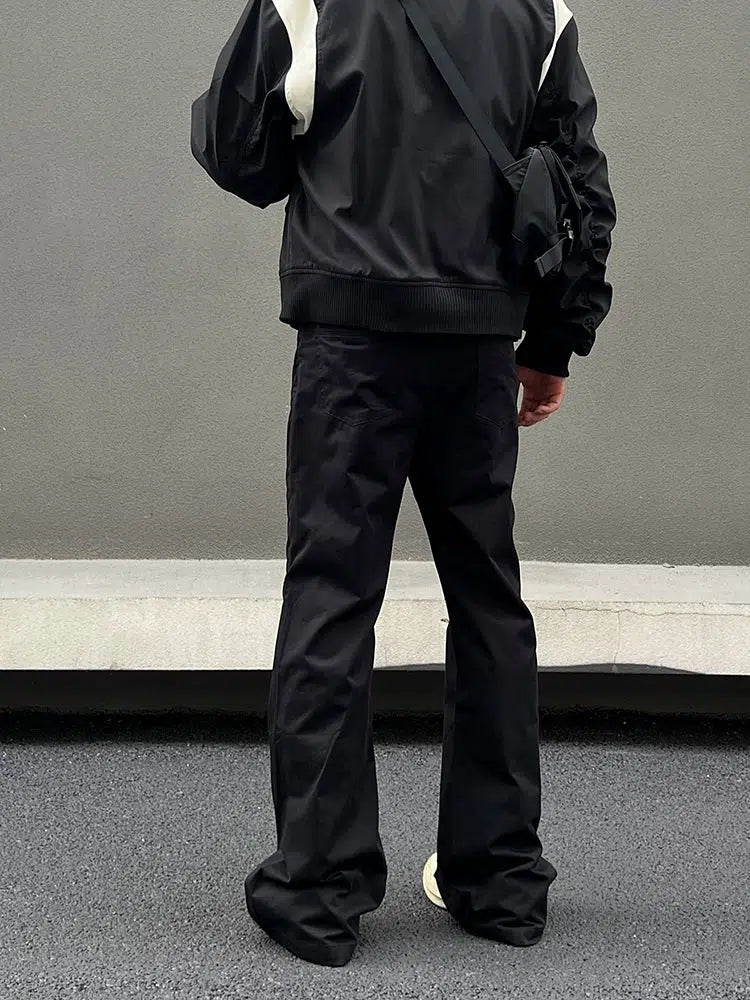 Boot-Cut Ceanfit Black Straight Pants