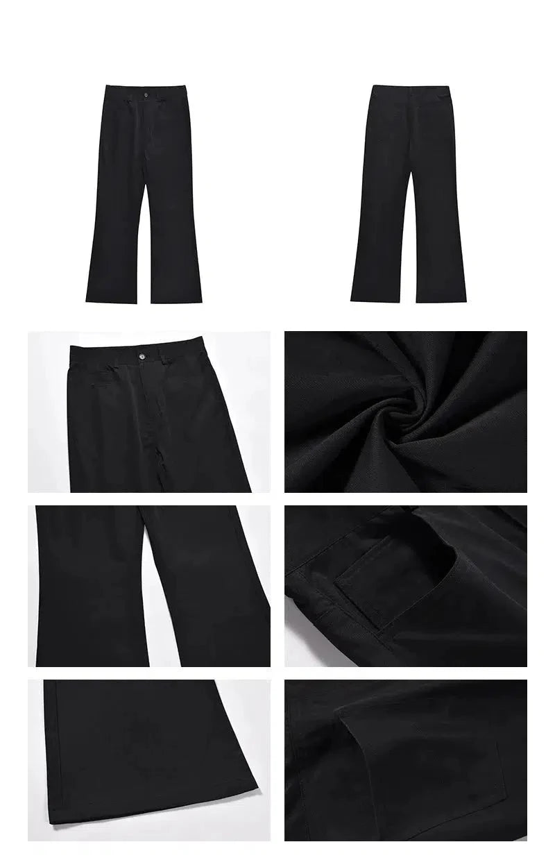 Boot-Cut Ceanfit Black Straight Pants