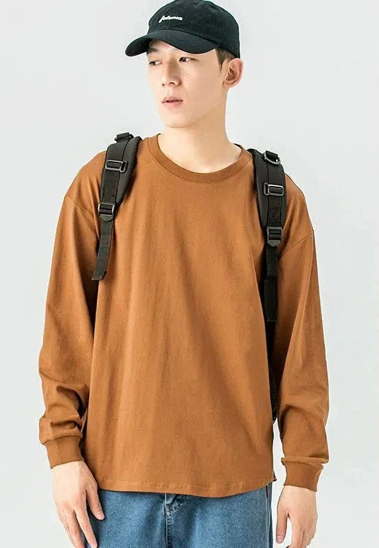 Bottoming Solid Color Long Sleeve T-shirt