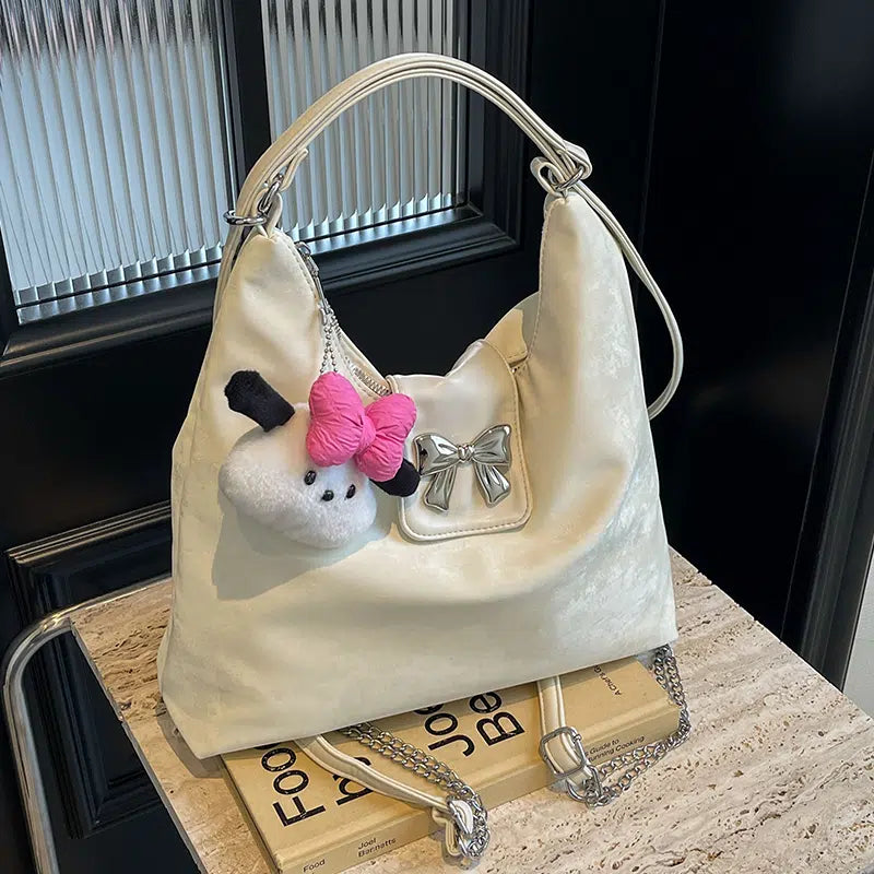 Bow Accent Chic Tote Bag