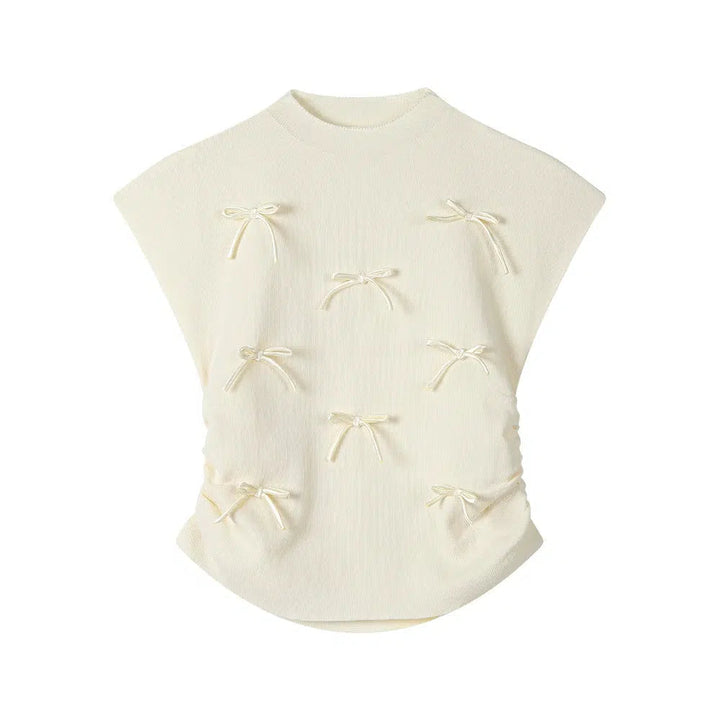 Bow Detail Sleeveless Knit Top