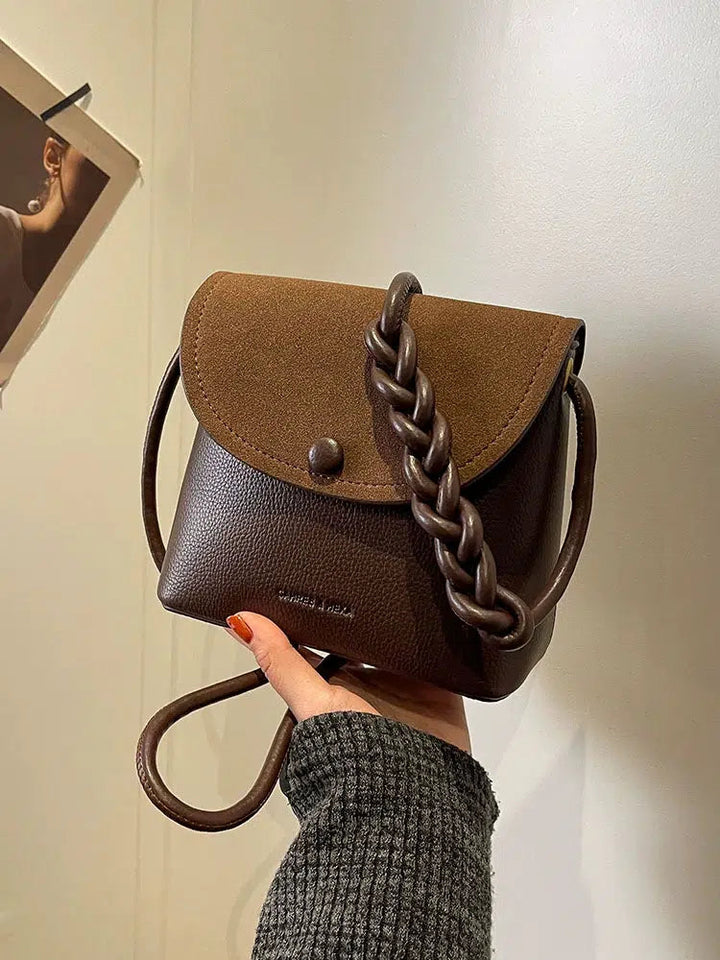 Braided Strap Bucket Shaped Bag