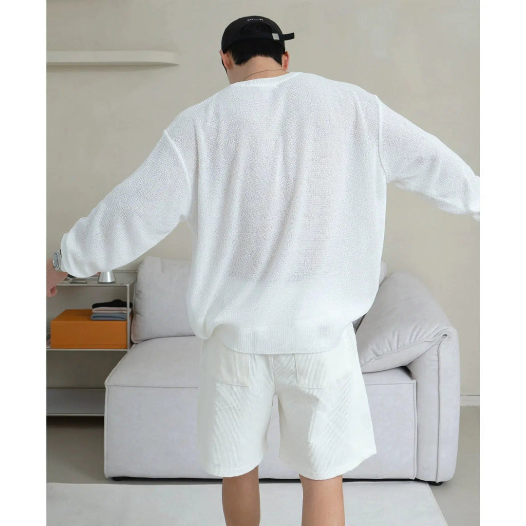 Breathable Knitted Long-Sleeve Shirt