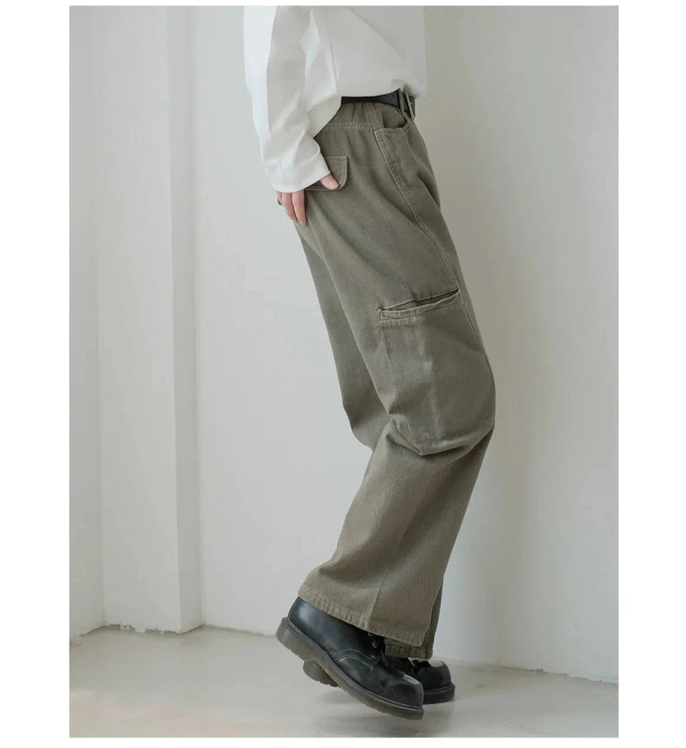 Brown-Faded Utility Pants