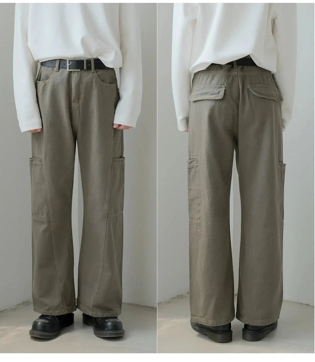 Brown-Faded Utility Pants