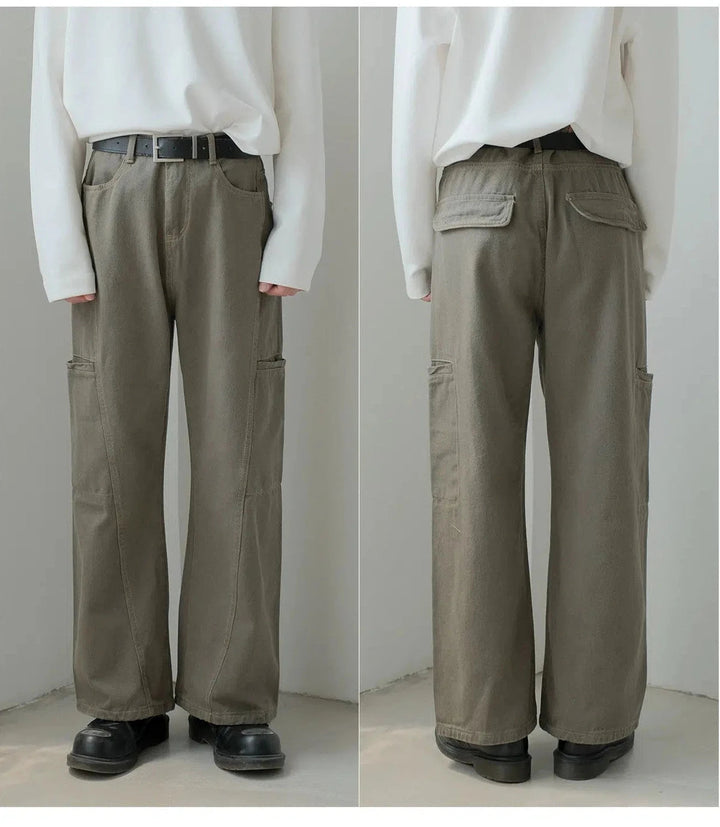 Brown-Faded Utility Pants