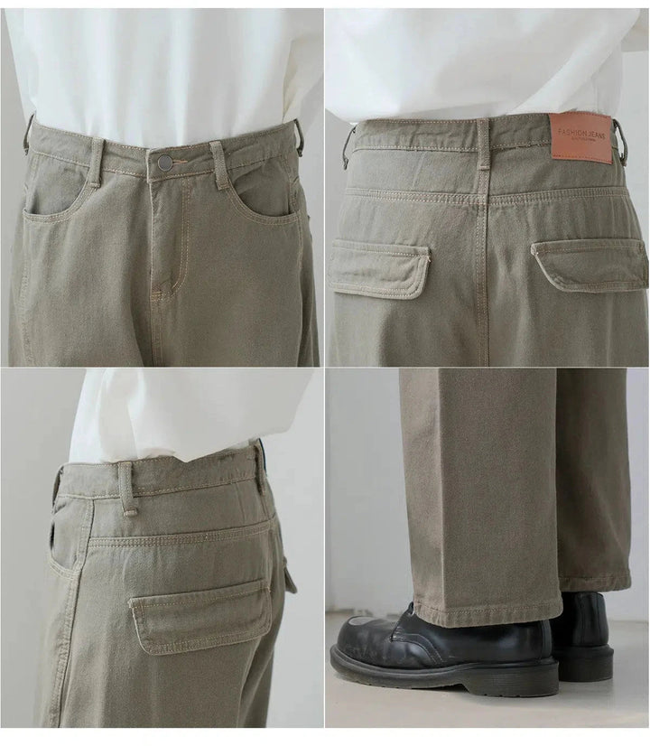 Brown-Faded Utility Pants