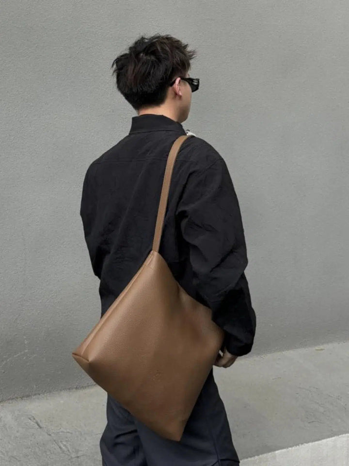 Brown Leather Shoulder Bag