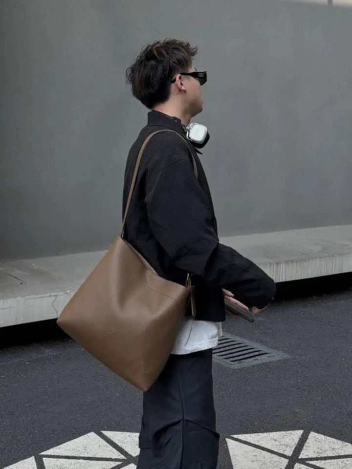 Brown Leather Shoulder Bag