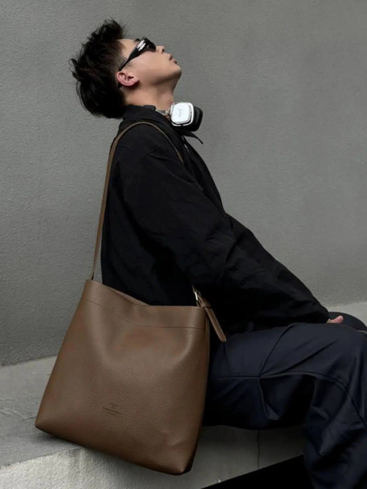 Brown Leather Shoulder Bag