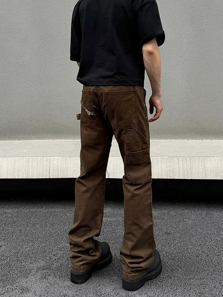 Brown Straight-leg Jeans