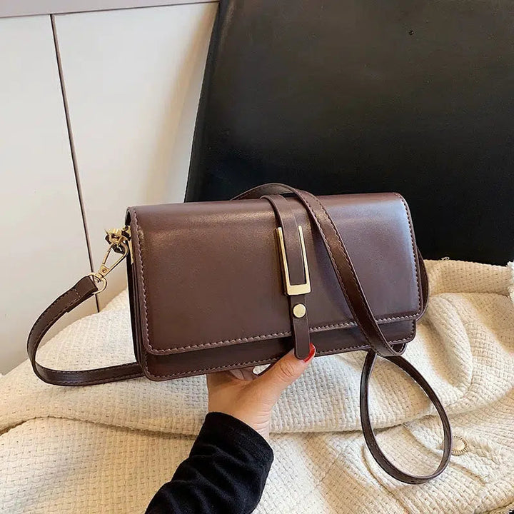 Buckle Closure Small Square Shoulder Bag