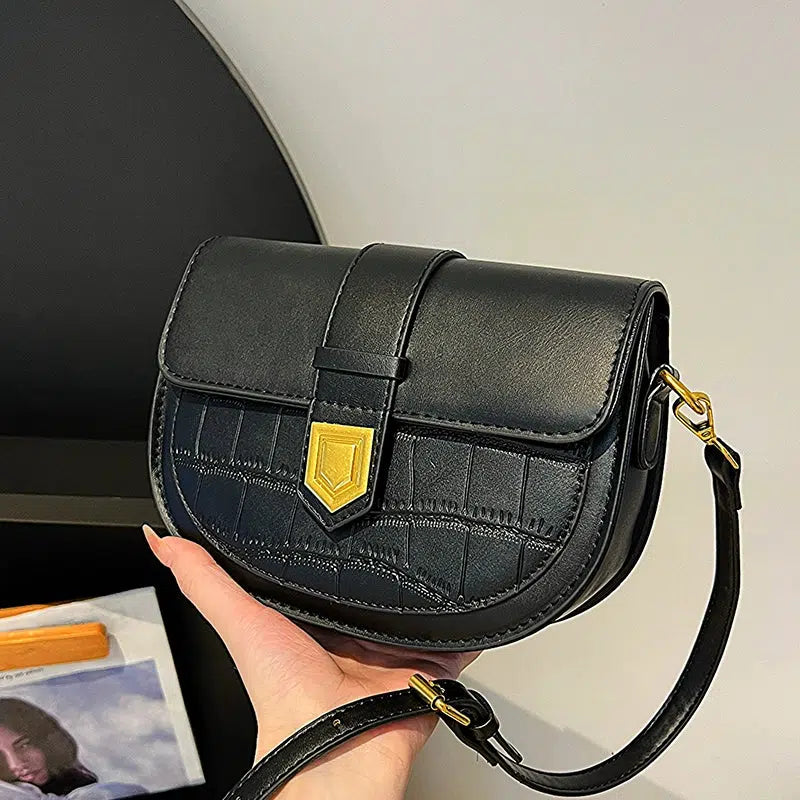 Buckle Leather Crossbody Bag