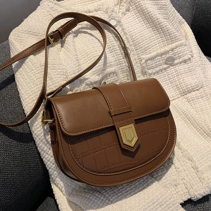 Buckle Leather Crossbody Bag